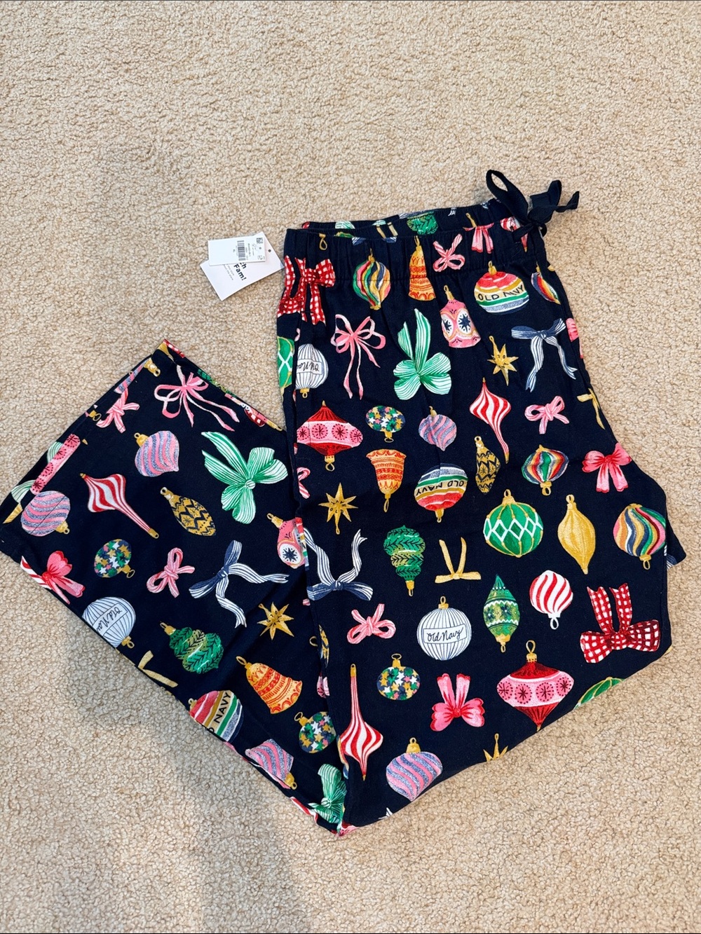 NEW Old Navy Navy Holiday Ornament Pajama Pants